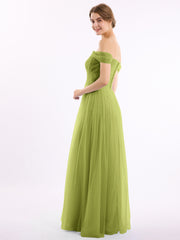 Hors De l'Épaule Col En Cœur Tulle Robe Trèfle