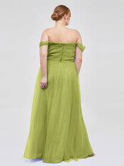 Hors De l'Épaule Col En Cœur Tulle Robe Trèfle Grande Taille