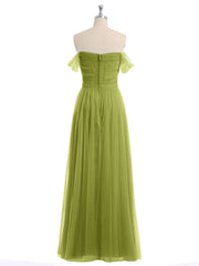 Hors De l'Épaule Col En Cœur Tulle Robe Trèfle