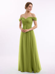 Hors De l'Épaule Col En Cœur Tulle Robe Trèfle