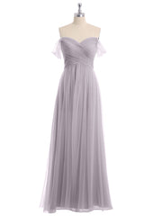 Hors De l'Épaule Col En Cœur Tulle Robe Dusk Grande Taille