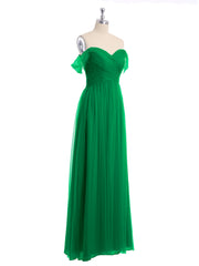 Hors De l'Épaule Col En Cœur Tulle Robe Emeraude