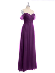 Hors De l'Épaule Col En Cœur Tulle Robe Raisin Grande Taille