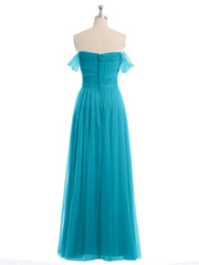Hors De l'Épaule Col En Cœur Tulle Robe Jade Grande Taille
