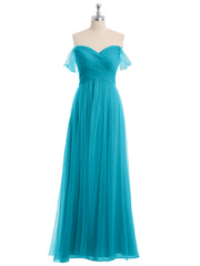 Hors De l'Épaule Col En Cœur Tulle Robe Jade Grande Taille