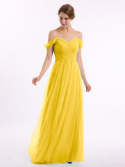 Hors De l'Épaule Col En Cœur Tulle Robe Souci