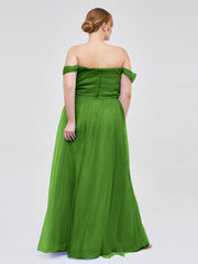 Hors De l'Épaule Col En Cœur Tulle Robe Mousse Grande Taille