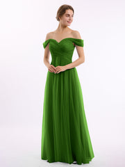Hors De l'Épaule Col En Cœur Tulle Robe Mousse