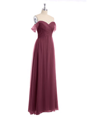 Hors De l'Épaule Col En Cœur Tulle Robe Mûre Grande Taille