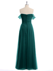 Hors De l'Épaule Col En Cœur Tulle Robe Paon Grande Taille