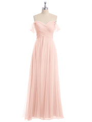 Hors De l'Épaule Col En Cœur Tulle Robe Rose Perle Grande Taille