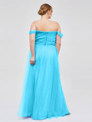 Hors De l'Épaule Col En Cœur Tulle Robe Piscine