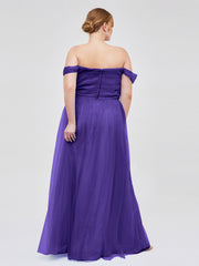 Hors De l'Épaule Col En Cœur Tulle Robe Régence