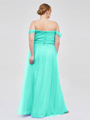 Hors De l'Épaule Col En Cœur Tulle Robe Spa Grande Taille