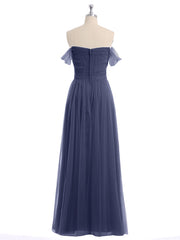 Hors De l'Épaule Col En Cœur Tulle Robe Orageux