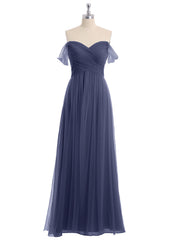 Hors De l'Épaule Col En Cœur Tulle Robe Orageux