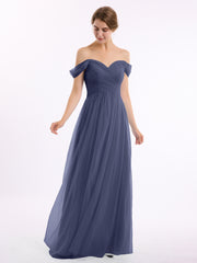 Hors De l'Épaule Col En Cœur Tulle Robe Orageux