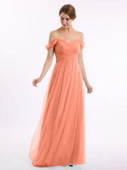 Hors De l'Épaule Col En Cœur Tulle Robe Crépuscule