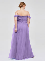 Hors De l'Épaule Col En Cœur Tulle Robe Tahiti