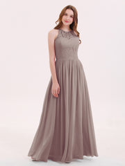 Robe Longue Dentelle avec Illusion Col en Cœur Dusk Grande Taille