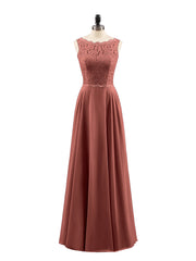 Dentelle Bustier Jupe en Mousseline Robe Longue terracotta