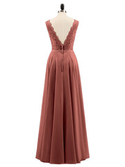 Dentelle Bustier Jupe en Mousseline Robe Longue terracotta Grande Taille