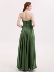 Dentelle et Mousseline Robe Demoiselle d'honneur Olive Verte