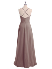 Spaghetti Bretelle Col En V Mousseline Robes Dusk Grande Taille