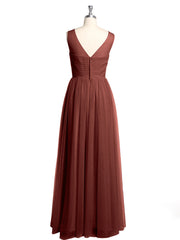Illusion Col Croisé Tulle Robes De Demoiselle d'Honneur terracotta