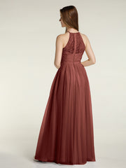 Dentelle Corsage Et Tulle Jupe Robes Longues terracotta