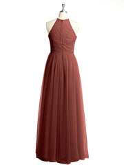 Dentelle Corsage Et Tulle Jupe Robes Longues terracotta