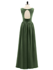 Dentelle et Mousseline Robes avec Dos Nu Olive Verte