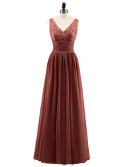 Dentelle et Mousseline Robes avec Dos Nu terracotta