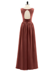 Dentelle et Mousseline Robes avec Dos Nu terracotta