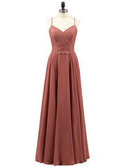 Spaghetti Bretelle Dentelle Robe avec Corset Dos terracotta