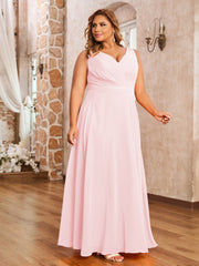 Spaghetti Bretelle Dentelle Robe avec Corset Dos Rose Pâle Grande Taille