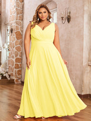 Spaghetti Bretelle Dentelle Robe avec Corset Dos Citron Grande Taille