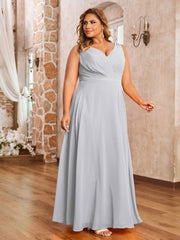 Spaghetti Bretelle Dentelle Robe avec Corset Dos Argent Grande Taille