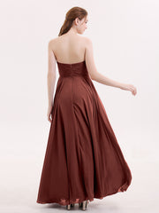 Sans Bretelles Col en Cœur Maxi Robe Demoiselle d'honneur terracotta