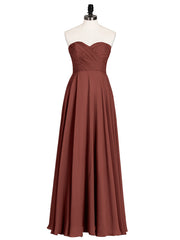 Sans Bretelles Col en Cœur Maxi Robe Demoiselle d'honneur terracotta