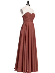 Sans Bretelles Col en Cœur Maxi Robe Demoiselle d'honneur terracotta