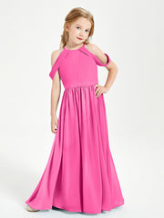 Robes de Demoiselle d'Honneur Junior à Hors de l'Épaule de Rêve Azalée