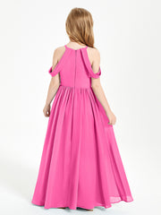 Robes de Demoiselle d'Honneur Junior à Hors de l'Épaule de Rêve Azalée