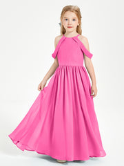 Robes de Demoiselle d'Honneur Junior à Hors de l'Épaule de Rêve Azalée