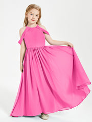 Robes de Demoiselle d'Honneur Junior à Hors de l'Épaule de Rêve Azalée