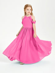 Robes de Demoiselle d'Honneur Junior à Hors de l'Épaule de Rêve Azalée