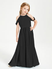 Robes de Demoiselle d'Honneur Junior à Hors de l'Épaule de Rêve Noir