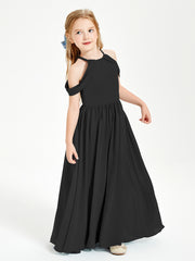 Robes de Demoiselle d'Honneur Junior à Hors de l'Épaule de Rêve Noir