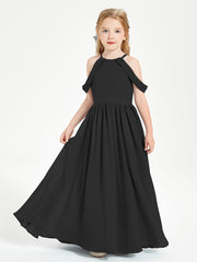 Robes de Demoiselle d'Honneur Junior à Hors de l'Épaule de Rêve Noir