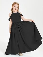 Robes de Demoiselle d'Honneur Junior à Hors de l'Épaule de Rêve Noir